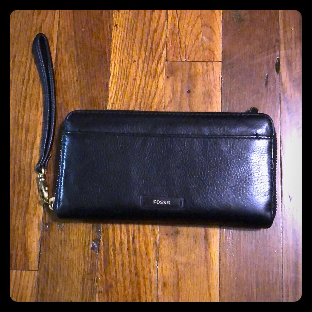 Fossil Zip Around Wallet Wristlet/clutch